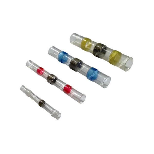 Electriduct Heat Shrink Solder Sleeve Crimpless Butt Conn BL/RD/WT/YL